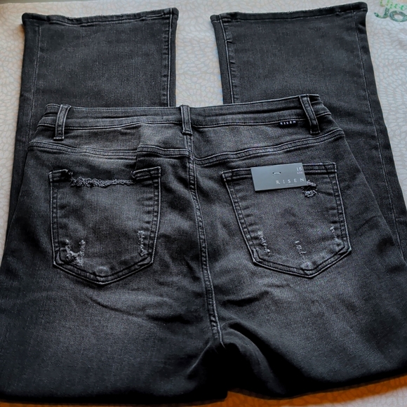 Risen Black Medium Wash High Rise Denim Jeans Size 15 NWT - Picture 8 of 15